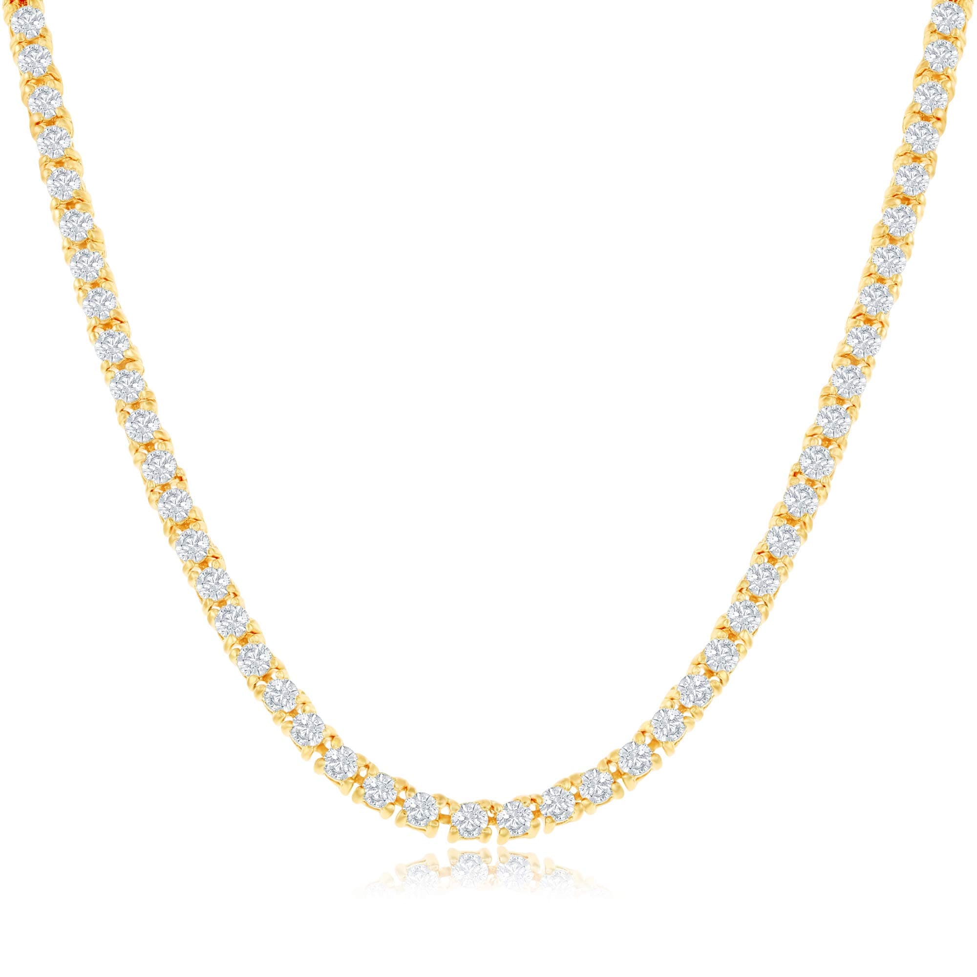 Refined NYC Sterling Women's 3mm CZ Tennis Necklace