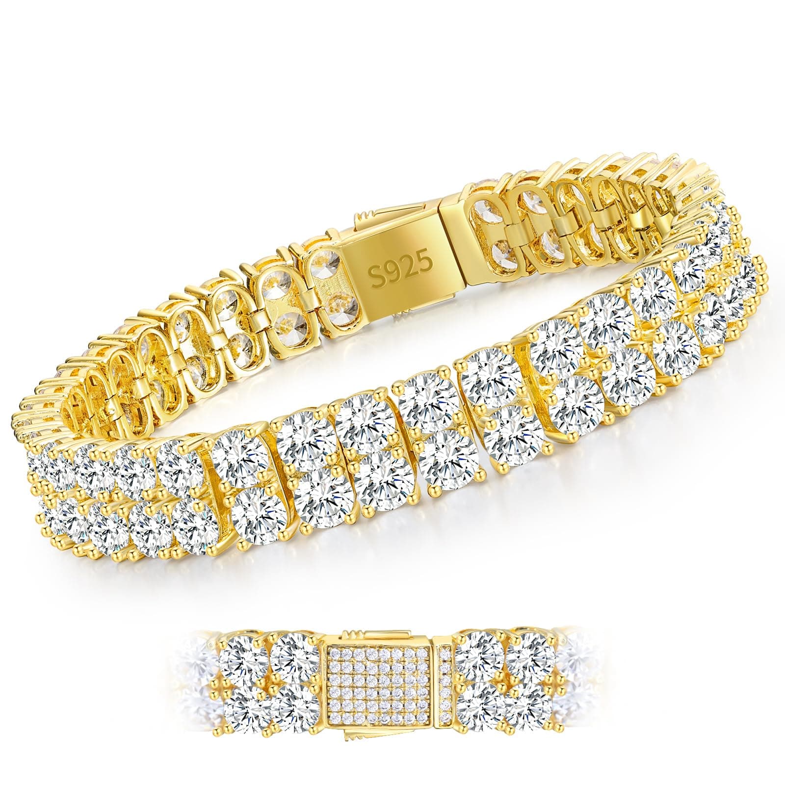 Moissanite Tennis Bracelet for Men Women