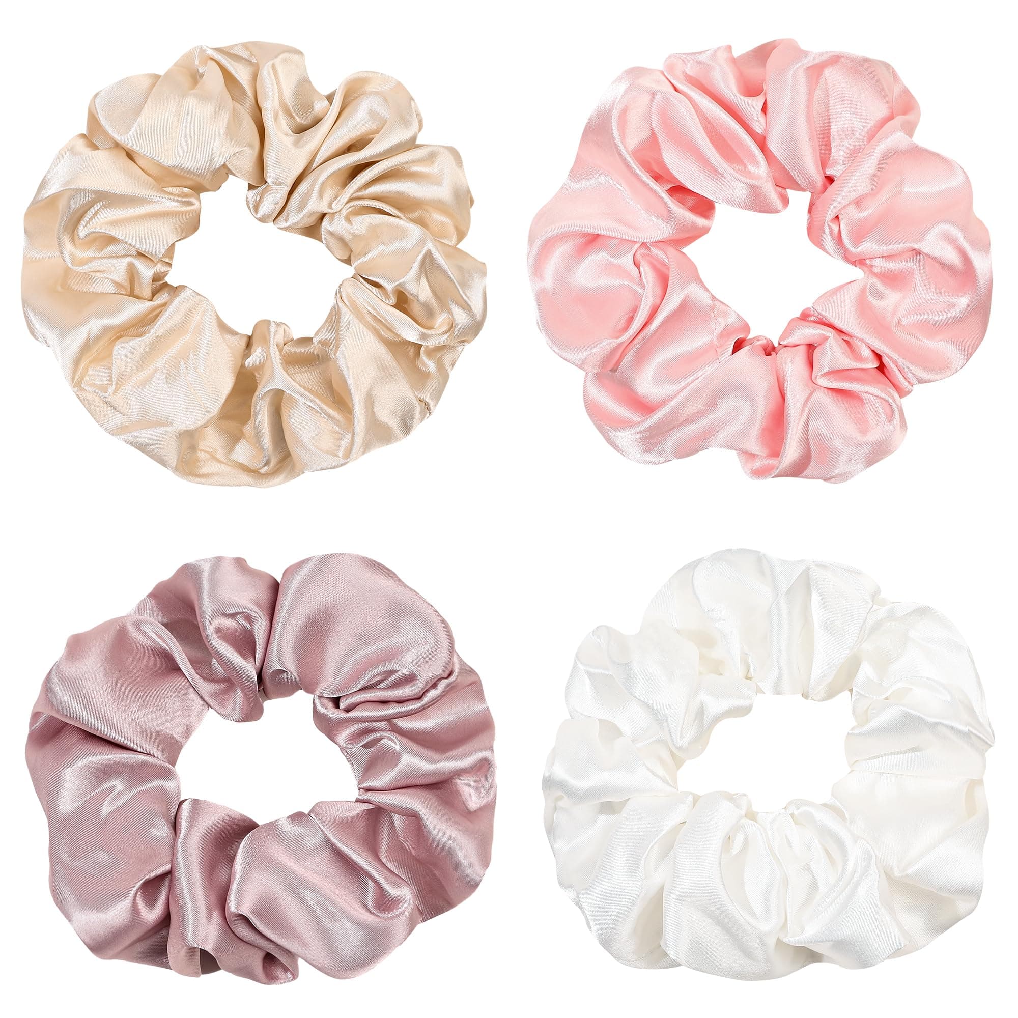 Big Silk Satin Scrunchies for Women - Soft & Elastic Hair Accessories