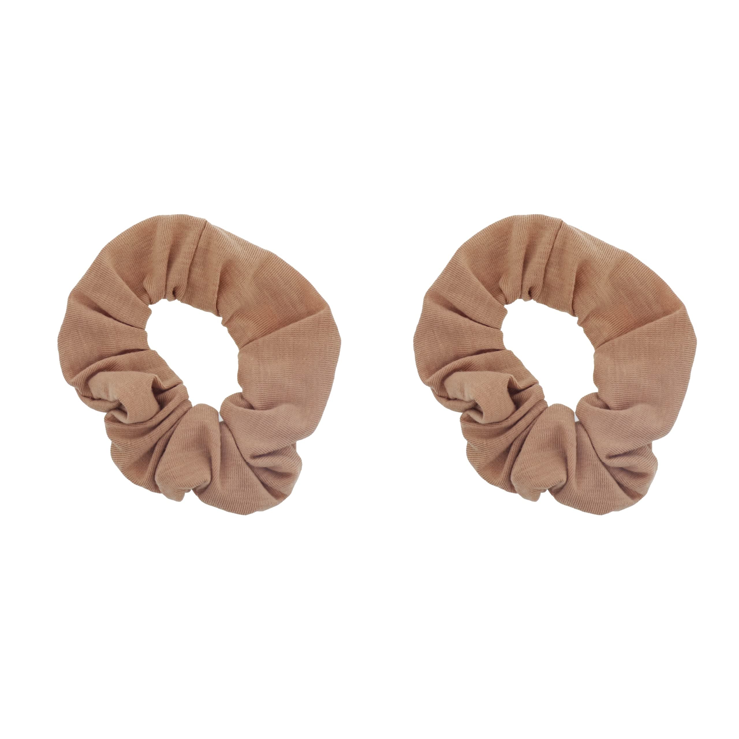 Solid Scrunchies (Tan) - Set of 2