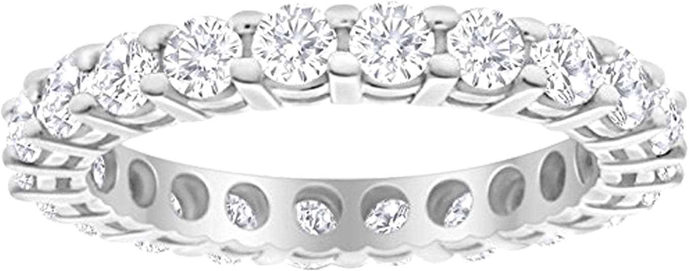 Ultra Premium Houston Diamond 1 Carat 14K White Gold Lab Grown Ring Band