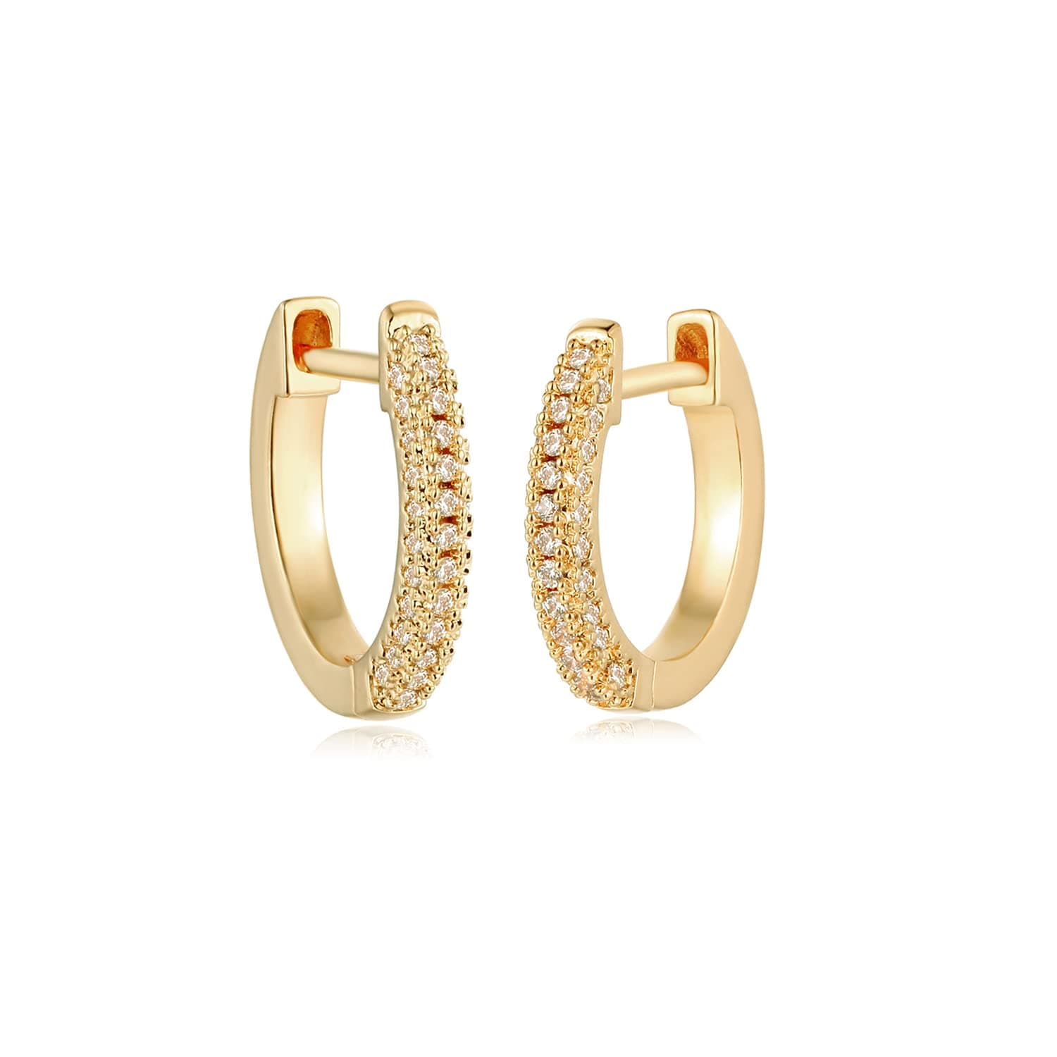 MYEARS Gold Hoop Huggie Earrings 14K Gold Filled Hypoallergenic Jewelry