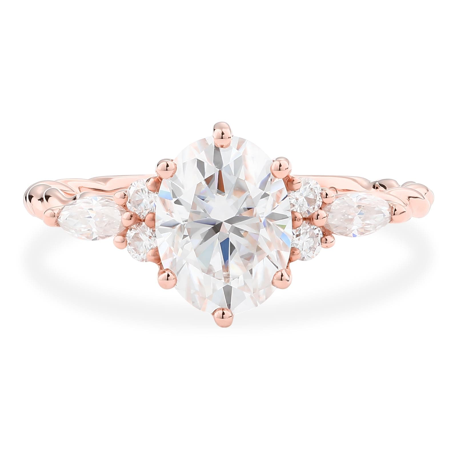 Juyoyo Moissanite Engagement Rings for Women in Sterling Silver or Gold Wedding Bands