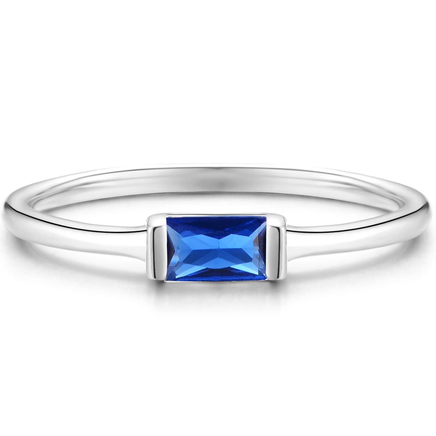 BLOSSOM & HUE Sterling Silver Baguette Stacking Ring