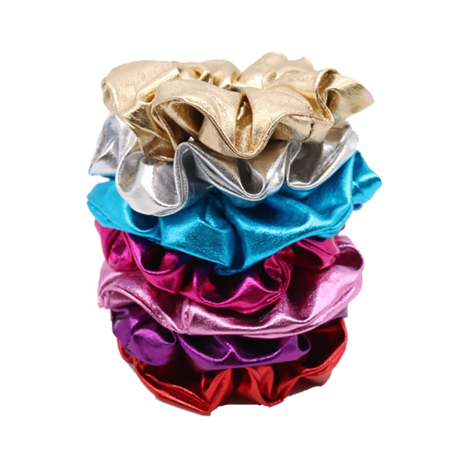 Shining Series 7 Pack Soft Scrunchies for Women