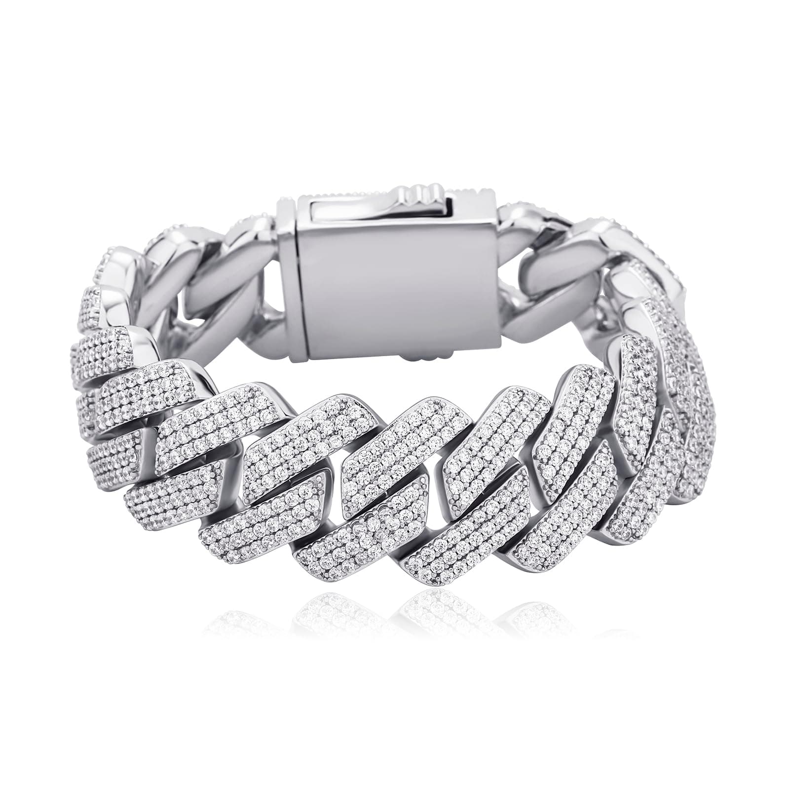 TopGrillz 14K Gold Plated Diamond Cuban Bracelet for Men & Women