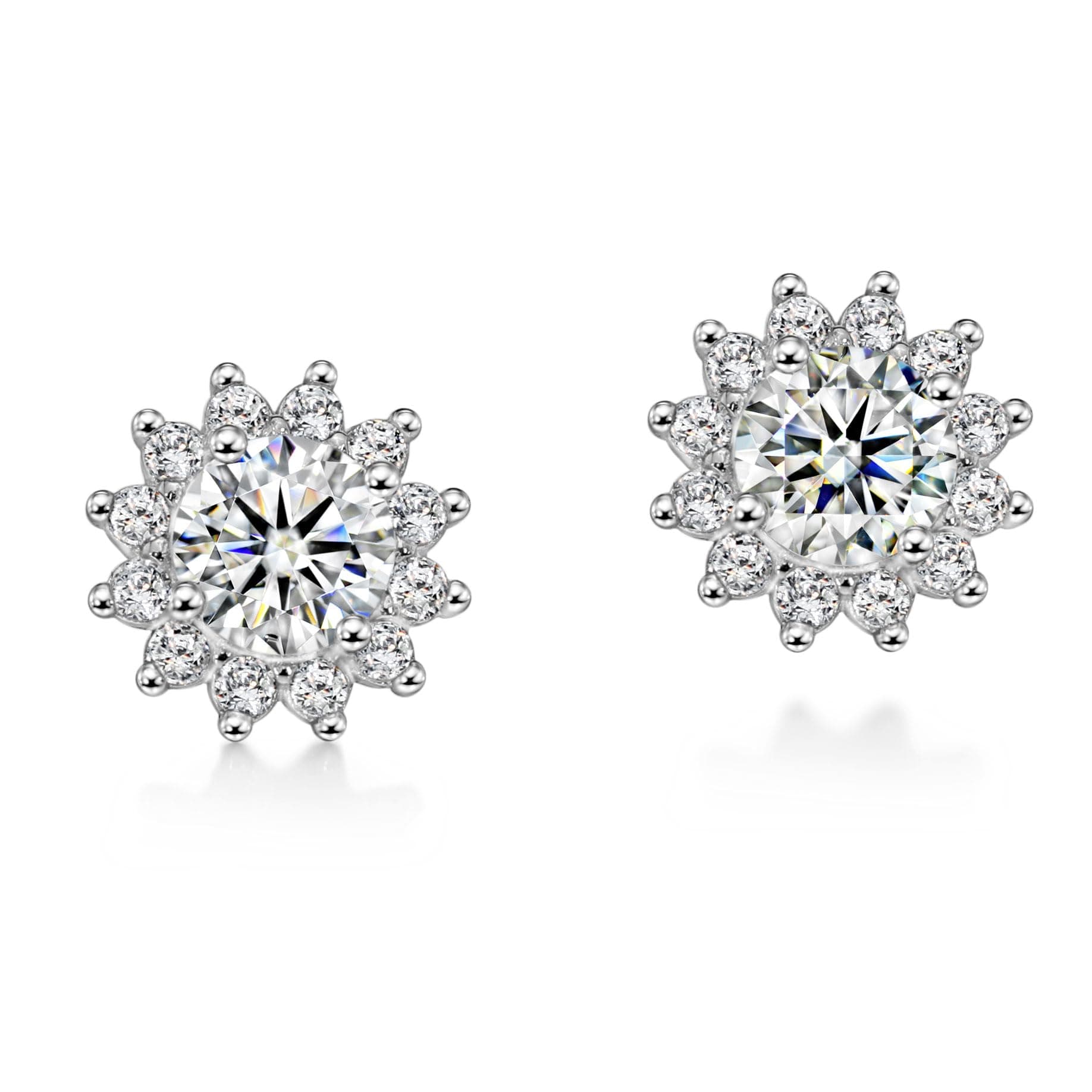 Michooyel S925 0.5ct Moissanite Stud Earrings for Women